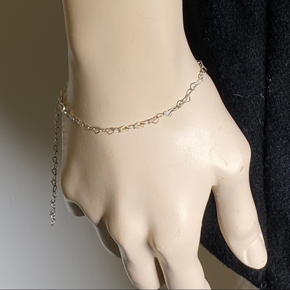 Love HEARTS Italy Sterling Silver Bracelet! NEW 925 - Picture 9 of 11